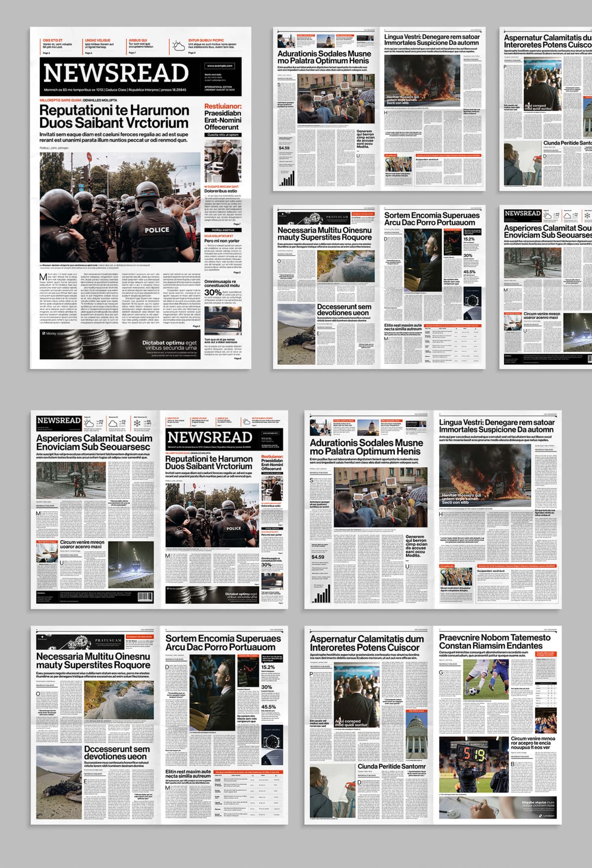 Tableid Template Modern Tabloid Newspaper Template — InDesign Newspaper Template ...