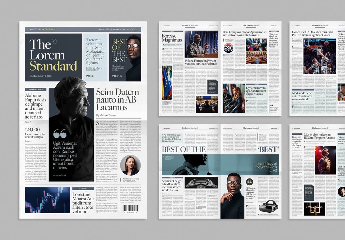 Tabloid Newspaper Templates — Compact & Magazine-Style Layouts