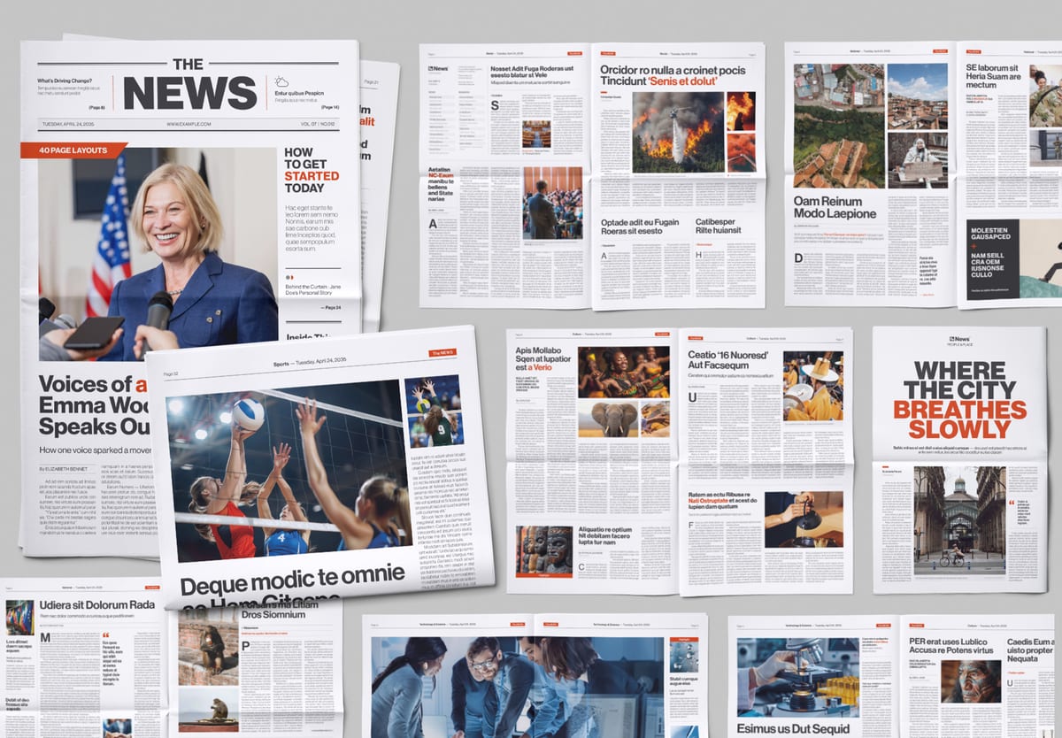 InDesign Newspaper Templates (INDD) — Broadsheet, Tabloid & Newsletter